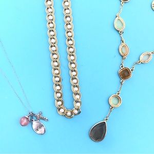 Necklaces - Trifari Topaz, Pearl, Cross